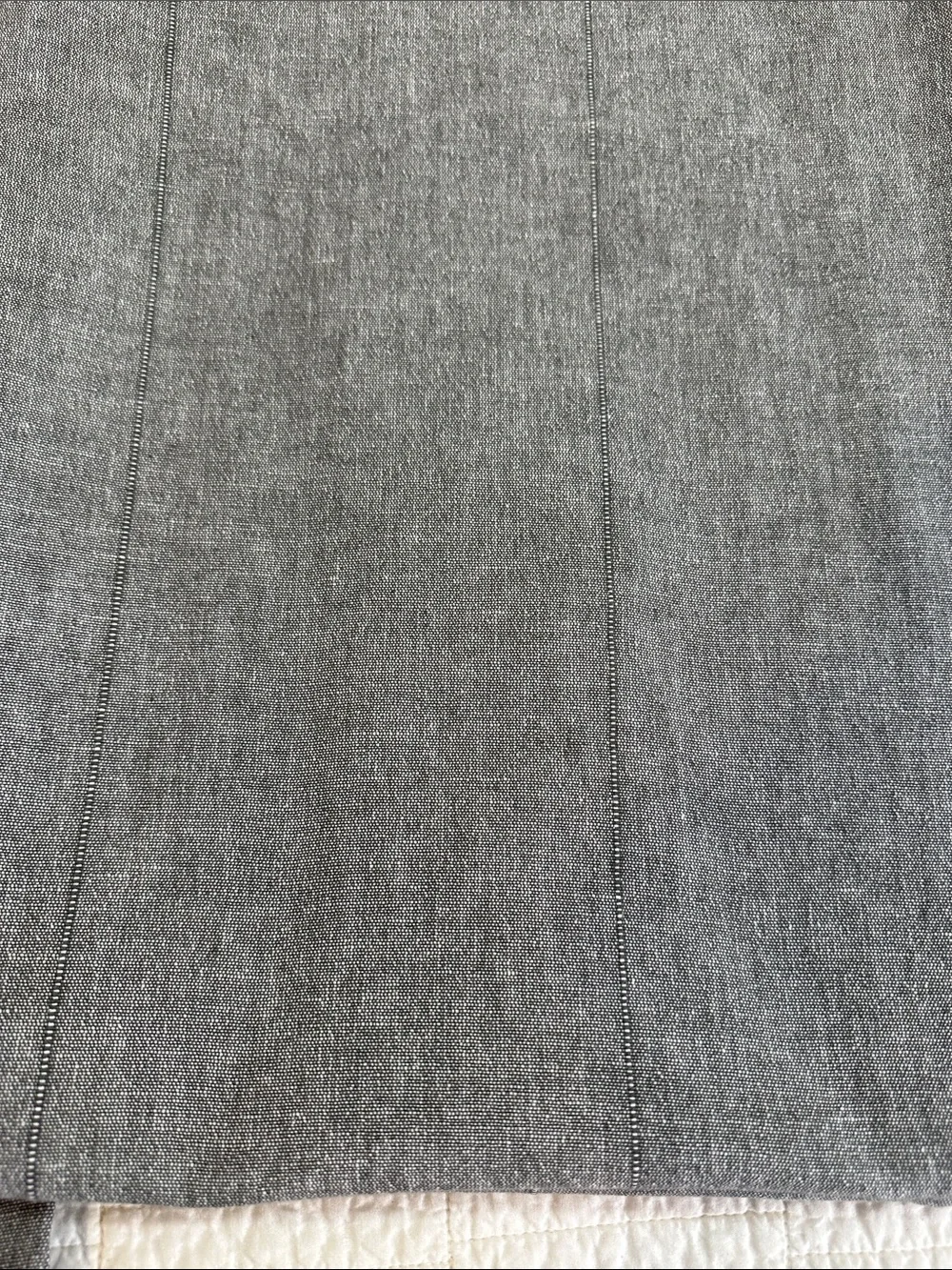 100% Gray Tab-Top Window Curtain 55x98 Panels set of 2 Cotton Ikea Lenda